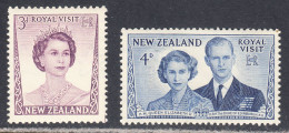 New Zealand 1958 Royal Visit, Mint Mounted, Sc# 285-286, SG , Mi - Neufs