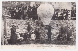 CPA VAUCLUSE.PELERINAGE DE SAINT GENS.LANCEMENT DU BALLON AU DEPART DES PORTEURS MONTILIENS - Monteux