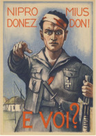 RSI - Italian-German Propaganda Alliance "Nipro Mius Donez Don!" - Rare New Original Postcard (2 Images) - Guerra 1939-45
