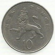 Inglaterra - 10 New Pence 1973 - 50 Pence