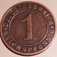 DUITSLAND : 1 REICHSPFENNIG 1925 J KM 37 XF - 1 Renten- & 1 Reichspfennig