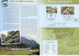 2012 Joint/Gemeinschaftsausgabe  Austria And Germany, MIXED FDC SOUVENIR FOLDER BOTH STAMPS: Mittenwaldbahn/Railway - Gezamelijke Uitgaven