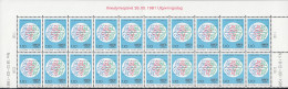 FINNLAND  883, Teilbogen (10x2), Postfrisch **, Sitzung Der Europäischen Verkehrsministerkonferenz (ECMT), 1981 - Unused Stamps