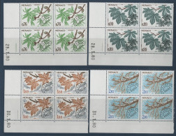 MONACO PREOBLITERES N° 66 à 69 Neufs ** (MNH) Blocs De Quatre + COINS DATES QUATRE SAISONS TB - Preobliterati