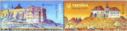 Ukraine 2017 Europa CEPT Castles And Fortresses Strip Of 2 Stamps Mint - 2017