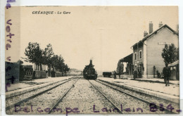 -  Gréasque - ( B Du R. ),  Gare, Locomotive, Train, Cliché Peu Courant, Non écrite, édi Ditlamo, TTBE, Scans. - Autres & Non Classés