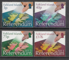2013 Falkland Referendum Democracy Complete Set Of 4 MNH - Falklandeilanden