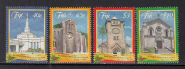 2014 Fiji Christmas Noel Navidad Mormons Churches Complete Set Of 4 MNH - Fiji (1970-...)