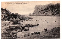 CPA-BOUCHES DU RHONE-N°16INTERIEUR DE LA CALANQUE DE SORMIOU-Animée +Anes- NON CIRCULEE - Sonstige & Ohne Zuordnung