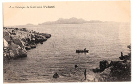 CPA-BOUCHES DU RHONE- N°18- CALANQUE DE QUEYRONS (PODESTAT)-Animée-Pêcheur - NON CIRCULEE - Sonstige & Ohne Zuordnung