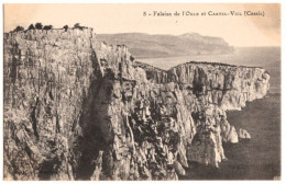 CPA-BOUCHES DU RHONE-CASSIS- N°8  Falaise De L'Oule Et Castel Viel- NON CIRCULEE - Cassis