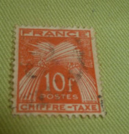 TIMBRE  TAXE 10F - 1859-1959 Used