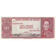 Bolivie, 100 Pesos Bolivianos, 1962-07-13, KM:163a, NEUF - Bolivia
