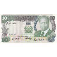 Billet, Kenya, 10 Shillings, 1987, 1987-07-01, NEUF - Kenia