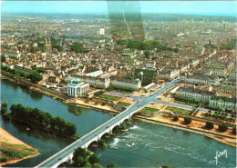 CPM 37 (Indre-et-Loire) Tours - Vue Aérienne Sur La Loire Et La Bibliothèque - Bibliothèques