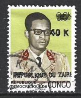 ZAIRE. N°889 Oblitéré De 1977. Timbre Du Congo Surchargé. - Oblitérés