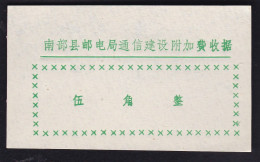 CHINA CHINE  SICHUAN NANBU 637300 ADDED CHARGE LABEL (ACL) 0.50 YUAN - Other & Unclassified