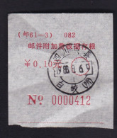 CHINA Very Early 1988.8.6  SICHUAN GONGXIAN 644500 ADDED CHARGE LABEL (ACL) 1.0 YUAN First Day1988.8.1 RARE! - Other & Unclassified