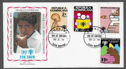 DOMINICAN REPUBLIC FDC COVER - 1979 International Year Of The Child FULL SET FDC (FDC79#07) - Dominicaine (République)