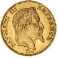 Second-Empire- 100 Francs Napoléon III Tête Laurée 1864 Paris - 100 Francs (oro)