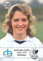 Autogramm AK Jeannette Götte SG Wattenscheid 09 Frauen 04-05 Westfalia Hagen FCR Duisburg Bochum Fußball - Autographes