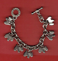 BRACELET AGATHA PARIS AVEC CHIEN SCOTTISH EN METAL ARGENTE - Bracelets