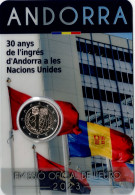 2023 ANDORRE - 2€ Euro Commémorative - Anniversaire De L'entrée D'Andorre à L'ONU - Andorre