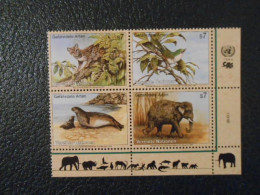 NATIONS-UNIES VIENNE YT182/185 PROTECTION DE LA NATURE** - Unused Stamps