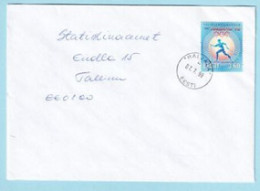 1998. Estonia.  Winter Olympics 1998, Nagano. Mi. Nr. 316. On Cover - Estonie