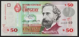 URUGUAY 50 Pesos Uruguayos  2003  Serie C  # 00003169 P# 84 José Pedro Varela - Uruguay