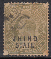 4a Used Jind State. Edward Series, 1903-1909,    British India - Jhind