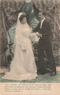 COUPLE - Un Couple Le Jour Du Mariage  - Colorisé - Carte Postale Ancienne - Koppels