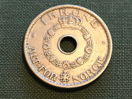 Münze Münzen Umlaufmünze Norwegen 1 Krone 1951 Kreis Mit Loch - Norvège