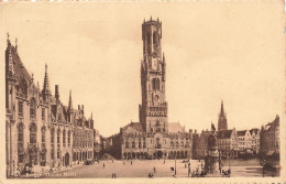 BELGIQUE - Brugges - Grand'Place - Animé - La Cathédrale - Carte Postale Ancienne - Brugge