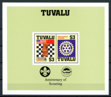 Tuvalu Block 14 I Postfrisch Schach, Rotarier #GI655 - Tuvalu