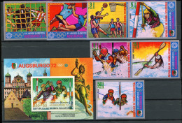 äquatorial Guinea 1757 - 63 + Bl 10 Postfrisch Olympia 1972 #ID263 - Equatorial Guinea