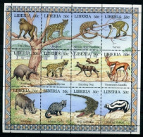 Liberia Kleinbogen 1807-1818 Postfrisch Afrikanische Wildtiere #HK449 - Liberia