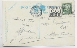 CANADA 2C SOLO CARD CARTE MECANIQUE TORONTO POST OFFICE C.O.D. SPEEDS BUS 1929 ONTARIO - Brieven En Documenten