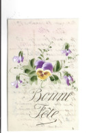 CPA    En ACETATE  FLEURS BONNE FETE En1915! - Anniversaire