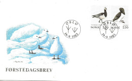 Norge Norway 1983  Birds, Barnacle Goose, Little Auk.  Mi 883-884 Pair, FDC - Covers & Documents
