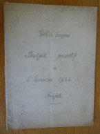 VILLE De LANGRES - Budget Primitif De L'Exercice 1936 (Maire : Edouard DESSEIN)  Document Grand Format (32 X 23 Cm) - Champagne - Ardenne