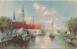 ARTS - Peintures Et Tableaux - Sur Le Quai D'embarquement - Carte Postale Ancienne - Paintings