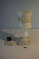 C113 Lampe En Albâtre De Belle Facture - Lámparas Y Arañas