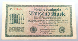 WEIMARER REPUBLIK 1000 MARK 1922  #alb052 0281 - 1000 Mark