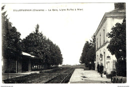 CPA - 16 - VILLEFAGNAN - La Gare. Ligne Ruffec à Niort - Villefagnan