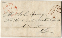 (N95) USA Red Postal Marking St Louis - …-1845 Vorphilatelie