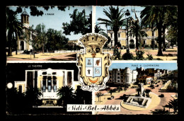 ALGERIE - SIDI-BEL-ABBES - MULTIVUES ET BLASON - CACHET MILITAIRE AU VERSO - Sidi-bel-Abbès