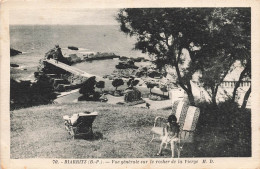 FRANCE - Biarritz (BP) - Vue Générale Sur Le Rocher De La Vierge - MD - Vue Sur La Mer - Carte Postale Ancienne - Biarritz