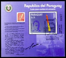 Paraguay Bl 401 Gestempelt Raumfahrt, Autogramm Schmiedl #IA136 - Paraguay