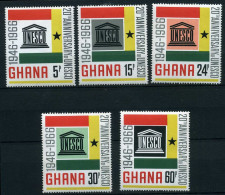 Ghana 274-278 Postfrisch Unesco #IM433 - Ghana (1957-...)